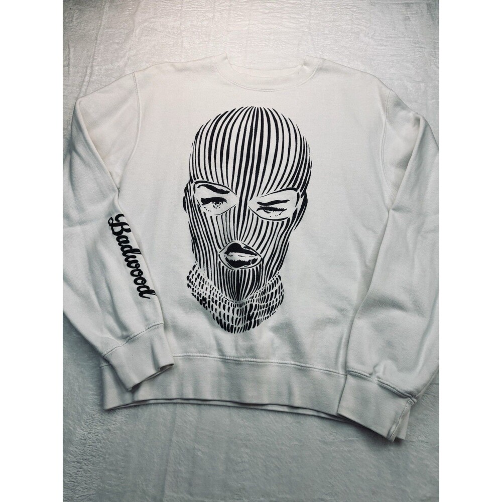 BADWOOD Limited Edition O.G. Ski Mask Crewneck Streetwear Graphic Sweatshirt S